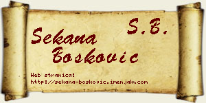Sekana Bošković vizit kartica